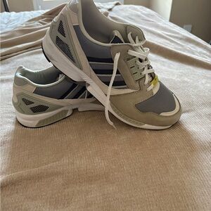 Adidas Men's Gray and Cream Athletic Shoes